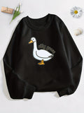 Silly Goose Pattern Print Sweatshirt For Kids Boys - Keep Your Little One Warm And Trendy!