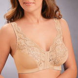 Front hooks, stretch-lace, super-lift, and posture correction ALL IN ONE BRA!