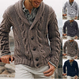 Men's Stand Collar Casual Knit Cardigan