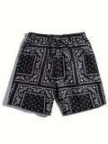 Men's Casual Paisley Graphic Loose Drawstring Waist Shorts With Pockets Loungewear Pajamas Bottom Shorts Workout Shorts For Summer