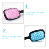 Hot_ New Hair comb Detangling TangledHair Brush Hollow Out MassageCombs Anti-static Hair Comb