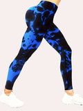 Tie Dye Butt Lifting Yoga Sports Leggings. High Waist Running  Tummy Control Tight Pants. Women's Activewear