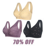 🔥Last Day Buy 75% OFF Buy One Get Two😍 - Design for Senior Front Closure Cotton Bra