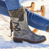 🔥Christmas Hot Sale - 50% OFF🔥Women's winter low barrel orthotic bow support wool warm boots