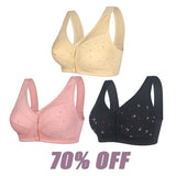 🔥Last Day Buy 75% OFF Buy One Get Two😍 - Design for Senior Front Closure Cotton Bra