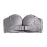 Button Front Strapless Push Up Bra