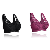 Front hooks, stretch-lace, super-lift, and posture correction ALL IN ONE BRA!