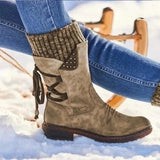 🔥Christmas Hot Sale - 50% OFF🔥Women's winter low barrel orthotic bow support wool warm boots