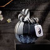 Yin Yang Hand Blown Glass Pumpkin