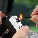 🔥LAST SALE 50% OFF🔥Outdoor Dual Plasma Arc Lighter, USB Rechargeable👉Buy 2 Get 1 Free🔥