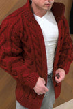 Men's Stand Collar Casual Knit Cardigan