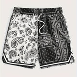 Men's Casual Paisley Graphic Loose Drawstring Waist Shorts With Pockets Loungewear Pajamas Bottom Shorts Workout Shorts For Summer