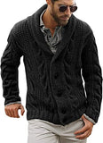 Men's Stand Collar Casual Knit Cardigan