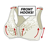 Front hooks, stretch-lace, super-lift, and posture correction ALL IN ONE BRA!