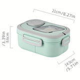 1pc Microwave Safe Bento Box for Healthy Lunches and Snacks - Perfect for Students, Office Workers, and On-the-Go Eating - Includes Fruit and Vegetable Sandwich Box and Salad Container