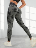 Tie Dye Butt Lifting Yoga Sports Leggings. High Waist Running  Tummy Control Tight Pants. Women's Activewear