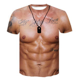 🔥3D Muscle Tattoo Full Body Print T-shirt