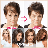 Short Natural Hair Toppers Wigs Natural Parting Heat Friendly Multicolor