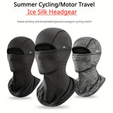 Cooling Ice Silk Sunscreen Windproof Full Face Mask for Cycling and Motorcycle Riding - Breathable Neck Warmer for Men and Women