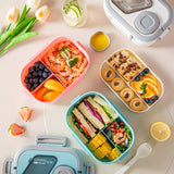 1pc Microwave Safe Bento Box for Healthy Lunches and Snacks - Perfect for Students, Office Workers, and On-the-Go Eating - Includes Fruit and Vegetable Sandwich Box and Salad Container