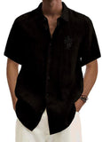 Men's Solid Color Hawaiian Coconut Casual Shirt