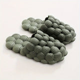 Women's Massage Bubble Slides, Solid Color Non-slip Closed Toe Slippers, Indoor & Outdoor Shoes