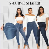 Skinny Fit Stretch Pull On Push Up Plus Size Jeans Leggings💖