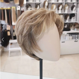 Short Natural Hair Toppers Wigs Natural Parting Heat Friendly Multicolor