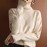 🎁Mother's Day Sale 30% OFF💕Loose Cashmere Turtleneck Sweater Cardigan-Free Shipping✈