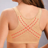 Front hooks, stretch-lace, super-lift, and posture correction ALL IN ONE BRA!